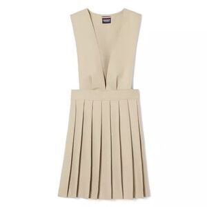 French Toast Big Girls V-Neck Pleated Jumper Uniform Dress - Size 12